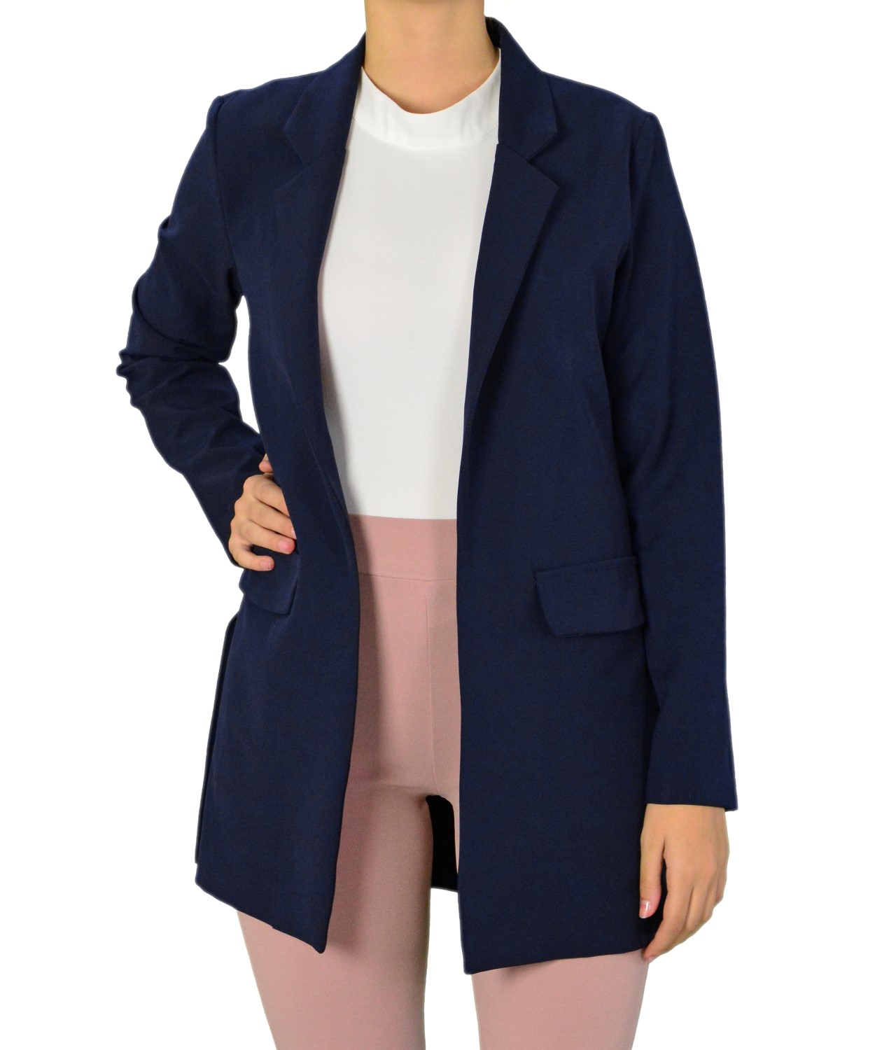 Γυναικείο σακάκι oversize μπλε 8022199F